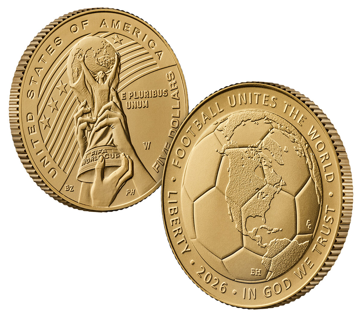 FIFA World Cup 2026&trade; Uncirculated Five-Dollar Gold Coin, , hi-res image number 5.0